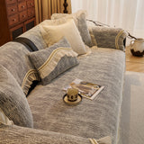 French Vintage Style Couch Cover with Skirt,  Non-Slip Sectional Furniture Covers - Ornate Home