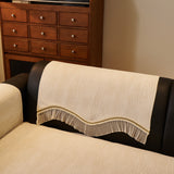 French Vintage Style Couch Cover with Skirt,  Non-Slip Sectional Furniture Covers - Ornate Home