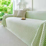 Fresh Geometric Sofa Throw Cover, Modern Textured Breathable Couch Protector Blanket - Ornate Home