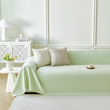 Fresh Geometric Sofa Throw Cover, Modern Textured Breathable Couch Protector Blanket - Ornate Home