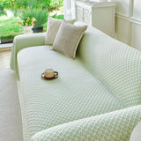 Fresh Geometric Sofa Throw Cover, Modern Textured Breathable Couch Protector Blanket - Ornate Home