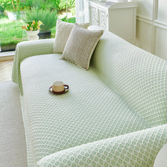 Fresh Geometric Sofa Throw Cover, Modern Textured Breathable Couch Protector Blanket - Ornate Home