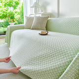Fresh Geometric Sofa Throw Cover, Modern Textured Breathable Couch Protector Blanket - Ornate Home