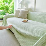 Fresh Geometric Sofa Throw Cover, Modern Textured Breathable Couch Protector Blanket - Ornate Home
