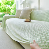 Fresh Geometric Sofa Throw Cover, Modern Textured Breathable Couch Protector Blanket - Ornate Home