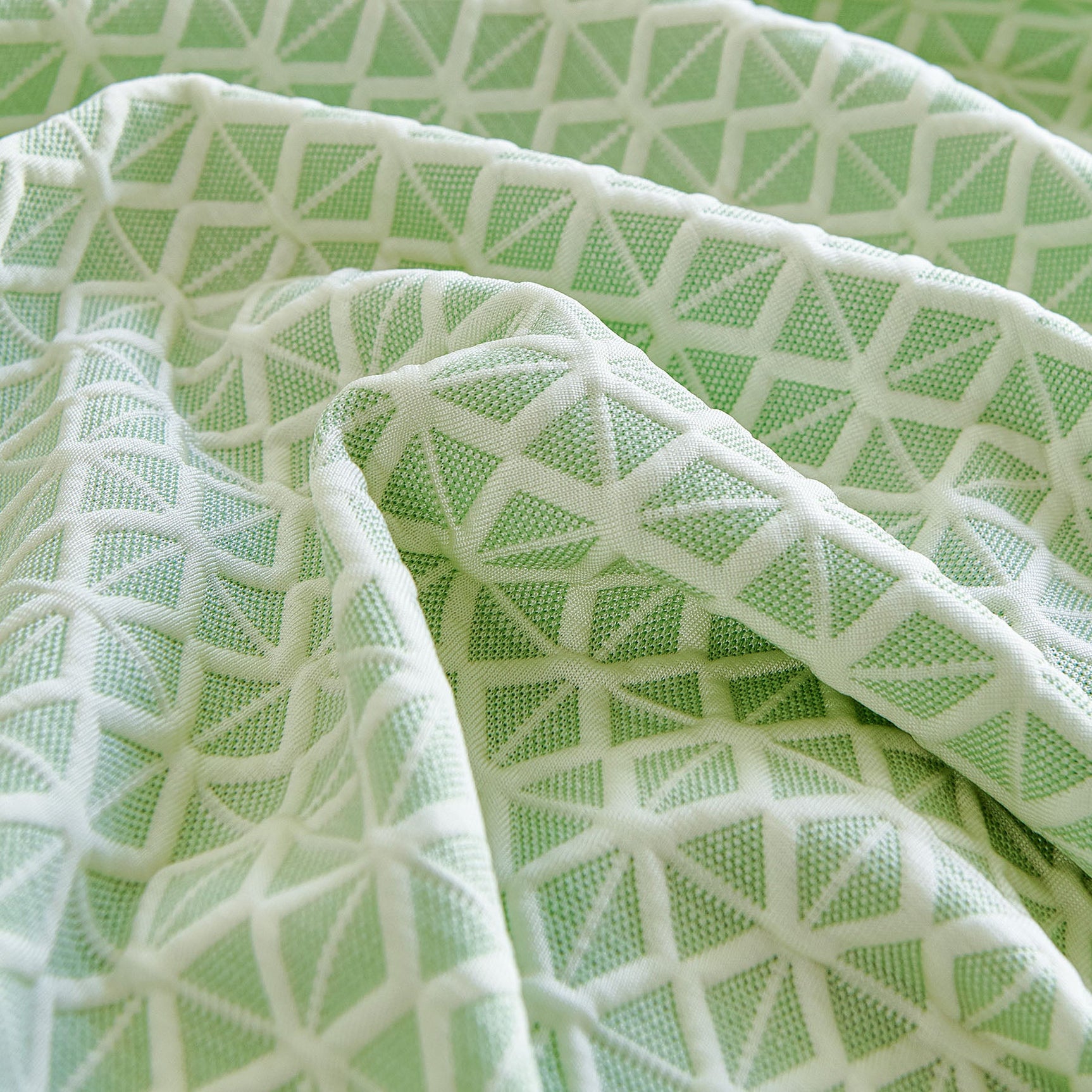 Fresh Geometric Sofa Throw Cover, Modern Textured Breathable Couch Protector Blanket - Ornate Home