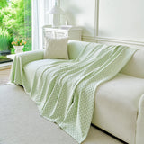 Fresh Geometric Sofa Throw Cover, Modern Textured Breathable Couch Protector Blanket - Ornate Home
