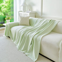 Fresh Geometric Sofa Throw Cover, Modern Textured Breathable Couch Protector Blanket - Ornate Home