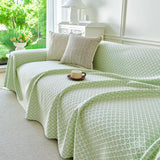 Fresh Geometric Sofa Throw Cover, Modern Textured Breathable Couch Protector Blanket - Ornate Home