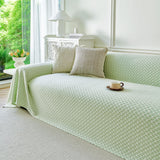 Fresh Geometric Sofa Throw Cover, Modern Textured Breathable Couch Protector Blanket - Ornate Home