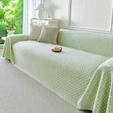 Fresh Geometric Sofa Throw Cover, Modern Textured Breathable Couch Protector Blanket - Ornate Home