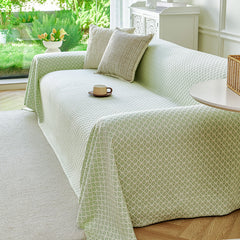 Fresh Geometric Sofa Throw Cover, Modern Textured Breathable Couch Protector Blanket - Ornate Home