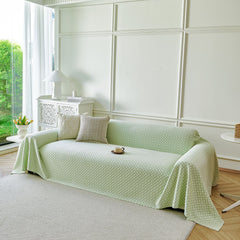 Fresh Geometric Sofa Throw Cover, Modern Textured Breathable Couch Protector Blanket - Ornate Home