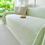 Fresh Geometric Sofa Throw Cover, Modern Textured Breathable Couch Protector Blanket - Ornate Home