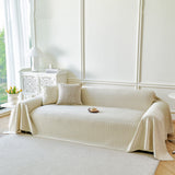 Fresh Geometric Sofa Throw Cover, Modern Textured Breathable Couch Protector Blanket - Ornate Home