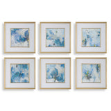 Fresh Start Blue Abstract Prints (Set of 6) - Ornate Home