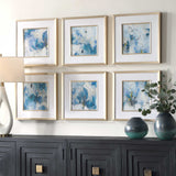 Fresh Start Blue Abstract Prints (Set of 6) - Ornate Home