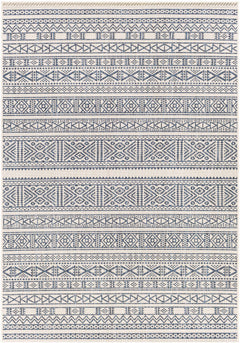 Freshwater White&Blue Outdoor Rug - Clearance - Ornate Home
