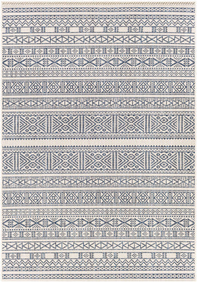 Freshwater White&Blue Outdoor Rug - Clearance - Ornate Home