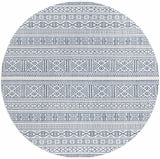 Freshwater White&Blue Outdoor Rug - Clearance - Ornate Home