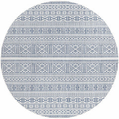 Freshwater White&Blue Outdoor Rug - Clearance - Ornate Home
