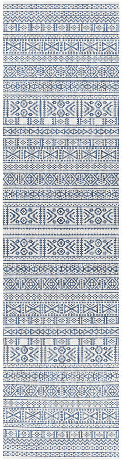 Freshwater White&Blue Outdoor Rug - Clearance - Ornate Home