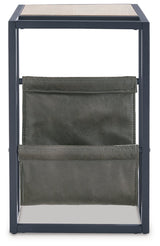 Freslowe Light Brown/Black Chairside End Table - Ornate Home