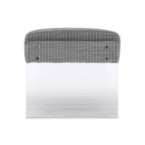 Frey Acrylic/Grey Leather Bench - Ornate Home