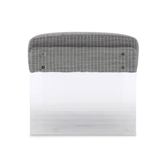 Frey Acrylic/Grey Leather Bench - Ornate Home