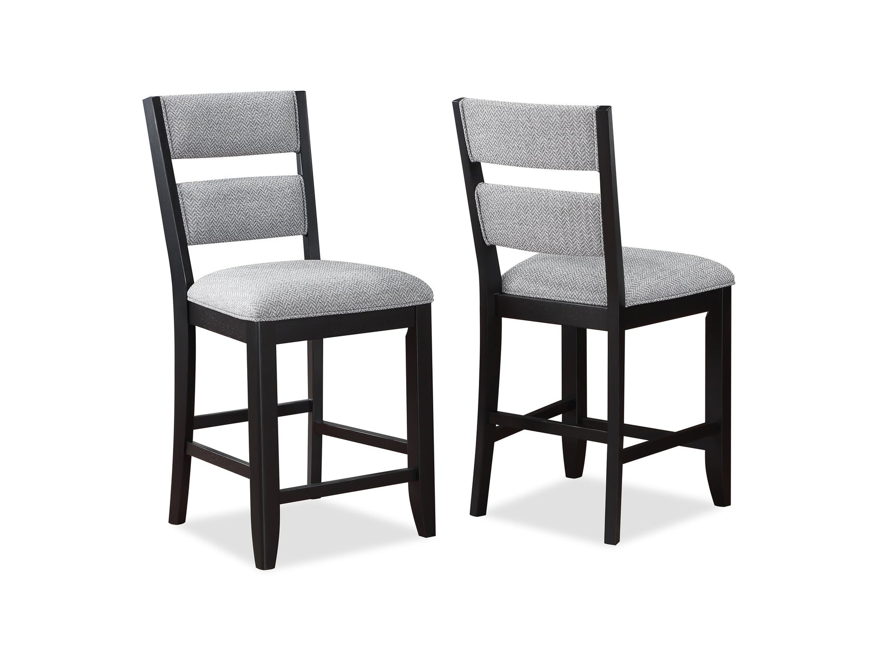 Frey Black/Gray Counter Height Chair (Set of 2) - Ornate Home