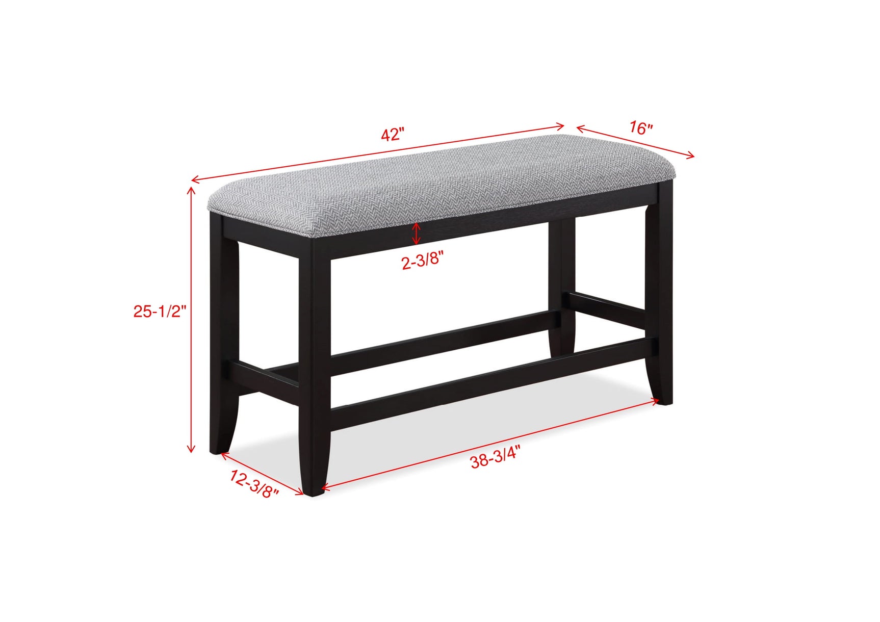 Frey Gray/Black Counter Height Dining Set - Ornate Home