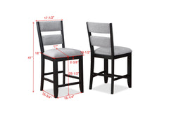 Frey Gray/Black Counter Height Dining Set - Ornate Home