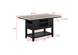 Frey Gray/Black Counter Height Dining Set - Ornate Home