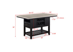 Frey Gray/Black Counter Height Dining Set - Ornate Home
