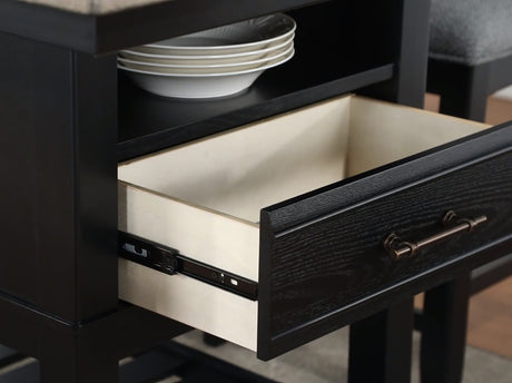 Frey Gray/Black Counter Height Dining Set - Ornate Home