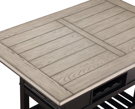 Frey Gray/Black Counter Height Dining Set - Ornate Home