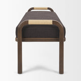 Freya Charcoal/Brown Upholstered Bench - Ornate Home