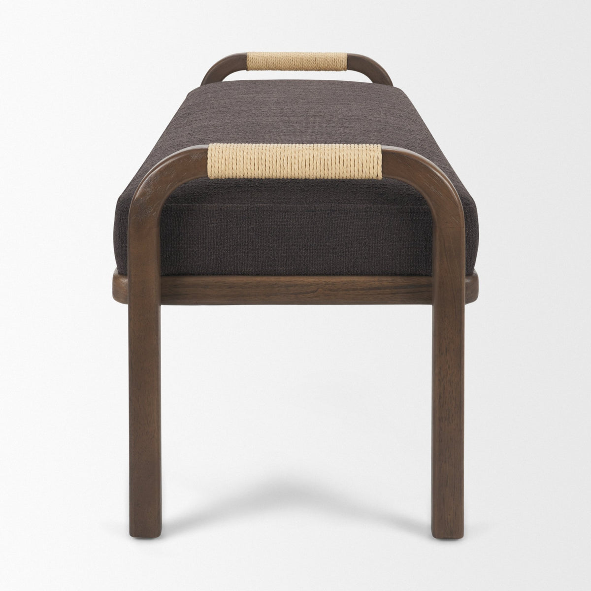 Freya Charcoal/Brown Upholstered Bench - Ornate Home
