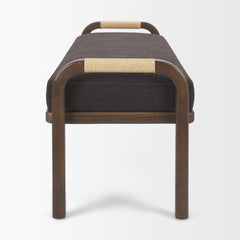 Freya Charcoal/Brown Upholstered Bench