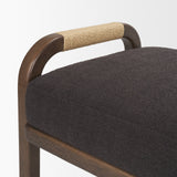 Freya Charcoal/Brown Upholstered Bench - Ornate Home