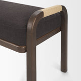 Freya Charcoal/Brown Upholstered Bench - Ornate Home