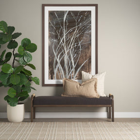 Freya Charcoal/Brown Upholstered Bench - Ornate Home