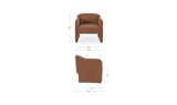 Freya Light Brown Accent Chair - Ornate Home