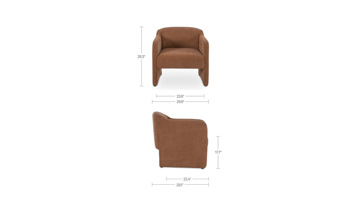 Freya Light Brown Accent Chair - Ornate Home