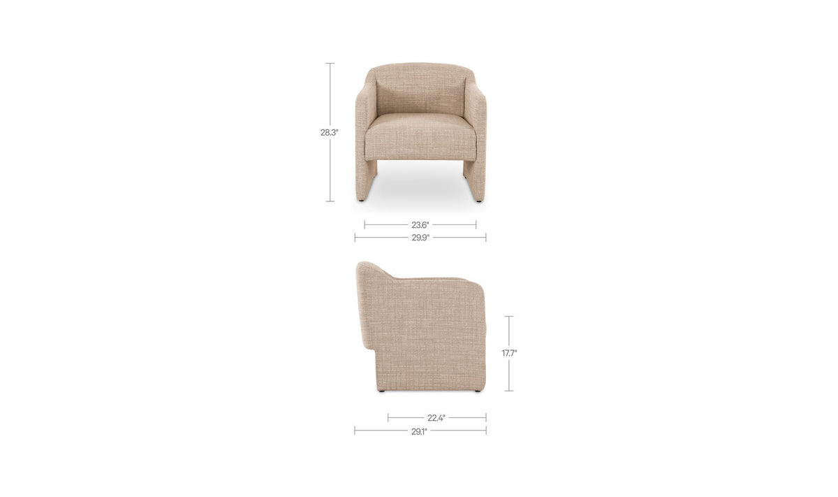 Freya Toffee Accent Chair - Ornate Home