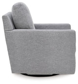 Freybourne Next-Gen Nuvella Pewter Swivel Accent Chair (Online Special Price) - Ornate Home