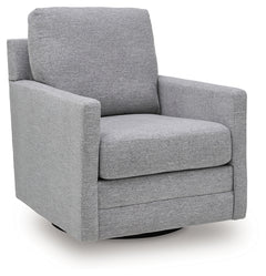 Freybourne Next-Gen Nuvella Pewter Swivel Accent Chair - Ornate Home