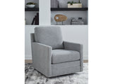 Freybourne Next-Gen Nuvella Pewter Swivel Accent Chair - Ornate Home