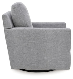 Freybourne Next-Gen Nuvella Pewter Swivel Accent Chair - Ornate Home