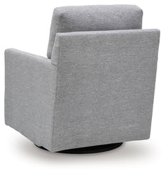 Freybourne Next-Gen Nuvella Pewter Swivel Accent Chair - Ornate Home